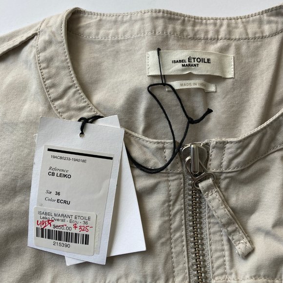 Isabel Marant Étoile - Leiko Cotton Canvas Jumpsuit / Size 36FR - 4US - Picture 10 of 10